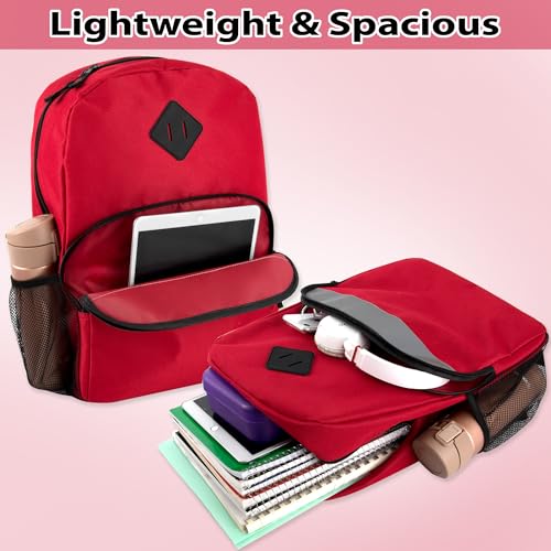 Trail maker Bulk Kids Reflective Backpack Wholesale 24 Pack Backpacks with Side Pockets, Padded (10 Colors Pack) - color: 10 Colors Pack