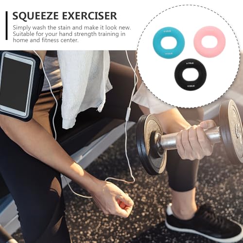 INOOMP 3pcs Hand Grip Strengthener Rings Set Silicone Material Multi-resistance 20-30lb 40-50lb 70-80lb Hand Exerciser Finger Strength Trainer for Forearm Fitness