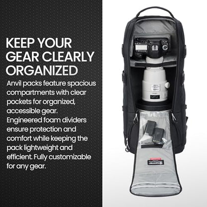 Tamrac Anvil Super 25 Camera Backpack for Photographers DSLR Camera Bag, Professional Photography Backpack, Camera Bag with Tripod Holder, Travel Camera Carrying Case, Black - style: Anvil Super 25