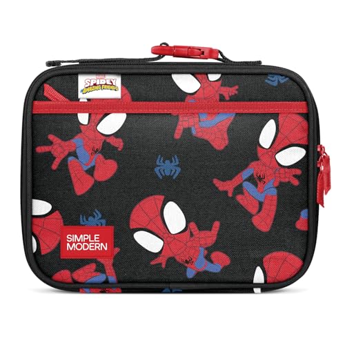 Simple Modern Marvel Kids Lunch Box for School | Reusable Insulated Lunch Bag for Toddler, Girl, and Boy | Exterior & Interior Pockets | Hadley Collection | Go Spidey Go - color: Marvel: Go Spidey Go