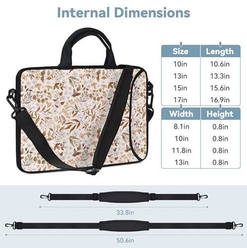 RICHEN 17 inch Laptop Shoulder Bag Carrying Case with Handle Fits 15.6/16/17/17.3/17.4 inch Laptop Notebook (Sicilian Flowers, 16-17.3 inch) - color: Sicilian Flowers