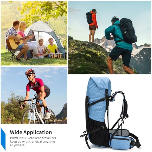 Hiking Backpack,40L to 50L Extra Large Capacity Hiking Bag,Internal Frame Camping Backpack,Upgraded X-PAC Lightweight Sport Daypack Travel Backpack Fit For Mountain Climbing Camping(Blue) - color: Blue