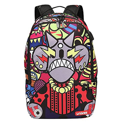 Graffiti Backpack for School, 20L Casual Daypack, Designer Laptop Backpack for 15.6 Inch Laptop - color: Graffiti