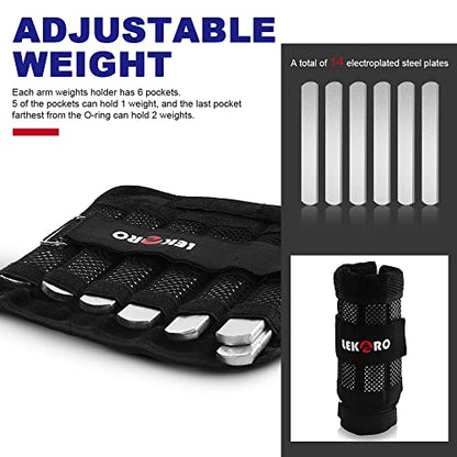 Wrist Ankle Weights with Removable Steel Bars, 1 Pair Adjustable Arm Leg Weights for Men and Women, No Leakage Design, Weighted Wrist Bands for Walking Jogging Yoga Pilates - color: Adjustable Wrist Arm Weights 6.6 LBS