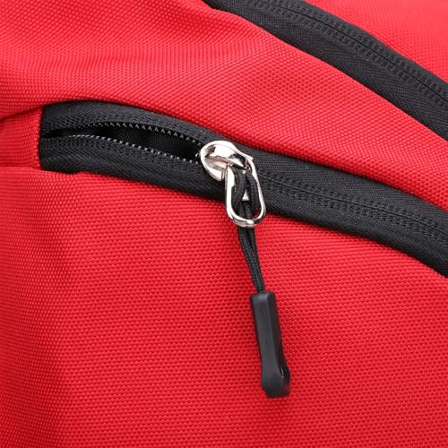 Basketball Backpack with Laptop Compartment and Wet Dry Segregation Water Lightweight Oxford Sports Backpack for Exercise Supplies and Gym - color: Red
