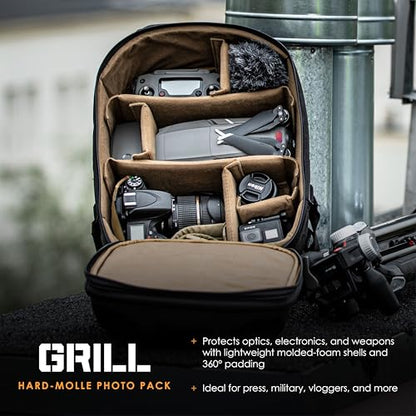 HAZARD 4 Grill Hard-Shell Photo & Drone Backpack – Modular Camera Pack, 24.1L