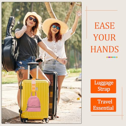 5pcs Luggage Belt, Colorful Carrying Clip Buckle, Travel Portable Luggage Straps, Adjustable Luggage Travel Belt Accessories, Practical Suitcase Straps