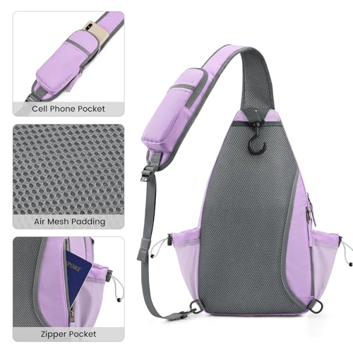 G4Free Pickleball Sling Bag for Women - Lightweight Crossbody Sports Bag - color: Purple