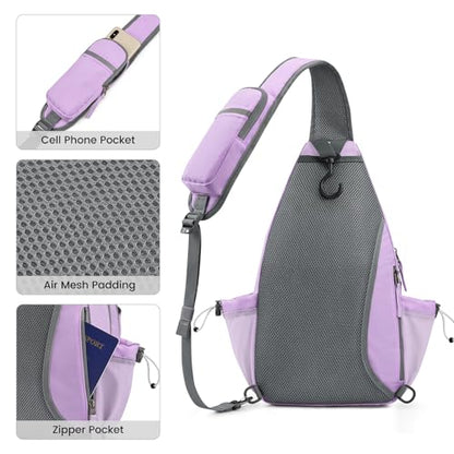 G4Free Pickleball Sling Bag for Women - Lightweight Crossbody Sports Bag - color: Purple