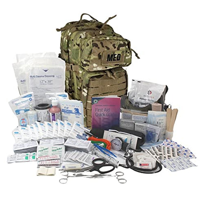 Luminary Tactical Trauma Kit Fully Stocked First Aid Kit Backpack EMS/EMT First Responder Medical Bug Out Bag for Preppers Professionals and Outdoorsman (Woodland Camo) - color: Woodland Camo