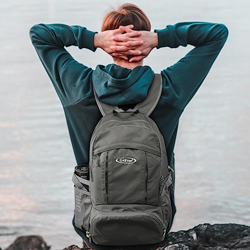 G4Free 40L Lightweight Packable Hiking Backpack, Waterproof Travel Daypack - color: Grey