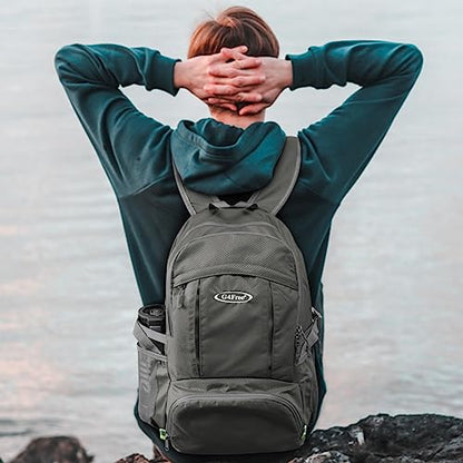 G4Free 40L Lightweight Packable Hiking Backpack, Waterproof Travel Daypack - color: Grey