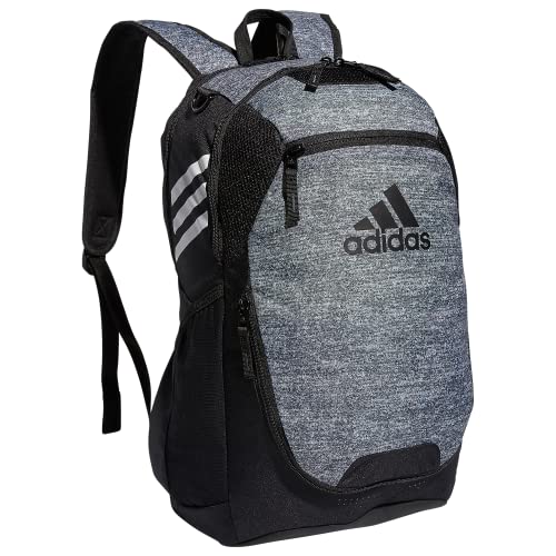 adidas Stadium 4 Soccer Backpack – Team Sports Bag with Ball Pocket, 36L - color: Jersey Onix Grey/3.0