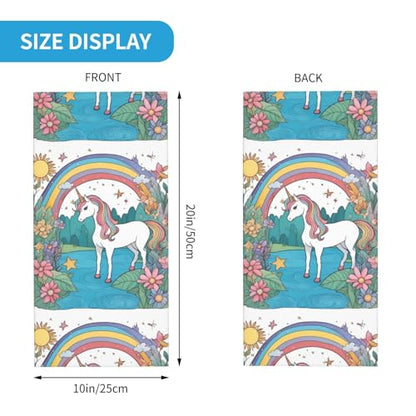 Unicorns By The River Prints Multifunctional Sport Headband – Seamless Stretch Neck Gaiter for Hiking, Biking, Running & Outdoor Activities – Soft, Quick-Dry, No-Fade Design