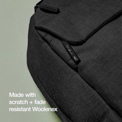 Incase Crosstown Backpack – 20L Everyday Laptop Backpack for Work, Travel – 16" Faux Fur MacBook Sleeve, External Front Pocket, Water Bottle Pockets, Travel Pass Through - Black - color: Black
