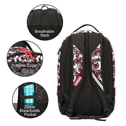 Graffiti Backpack for School, 20L Casual Daypack, Designer Laptop Backpack for 15.6 Inch Laptop - color: Multicolor