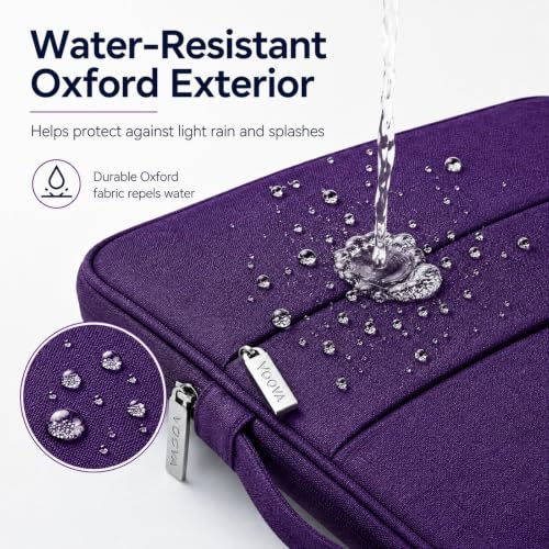 Voova 15.6-16 Inch Laptop Sleeve, Laptop Case, MacBook Case, Purple - color: Purple, size: 15.6-16 Inch