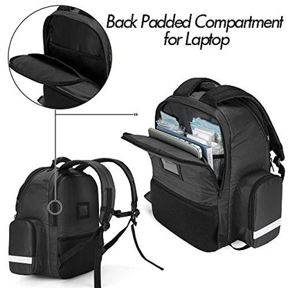 Trunab First Responder Trauma Backpack, Empty, Black | Medical Emergency Kits Storage, For EMT, EMS, Police, Firefighters, Jump Bag Pack - color: Black
