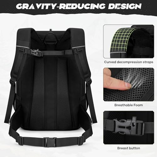 Maelstrom Tactical Backpack for Men, Water Resistant 40L Military Backpack, for Hiking, Camping, Gym with Molle System (Black) - color: A.black