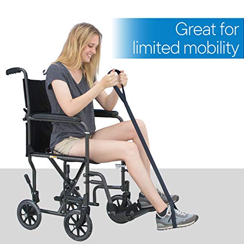 RMS Premium 42” Leg Lifter with Hand Strap & Foot Loop – Long-Term Orthopedic Daily Living Aid for Chronic Hip, Knee & Mobility Limitations - size: 42 Inch (Pack of 1)