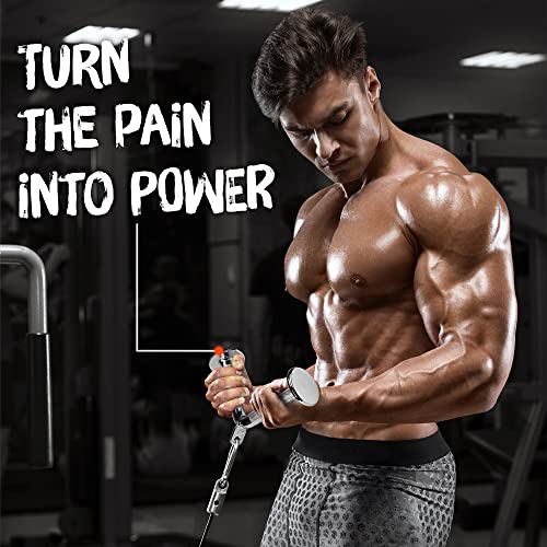 Yes4All Cable Machine Attachment, Row Handles, Tricep Rope, Straight Bar, V Bar, LAT Pulldown Accessories Load 880 LB for Home Gym - color: E. V Bar - Chrome