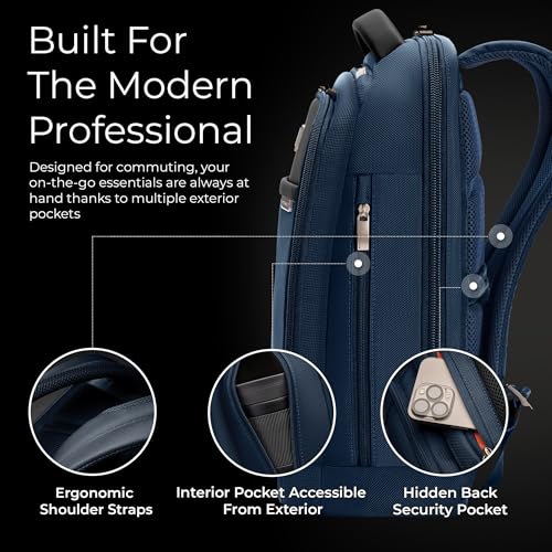 Briggs & Riley @work Slim Backpack - color: Navy, size: Slim