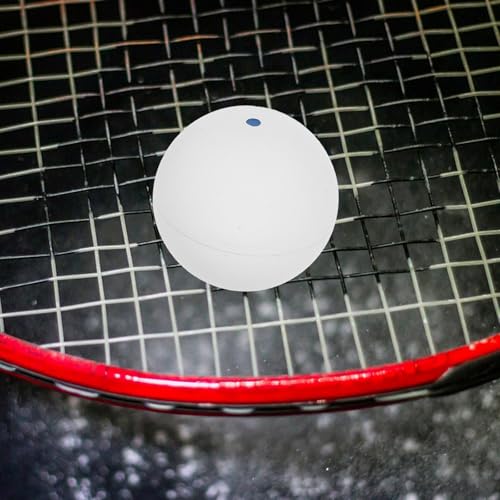 Single Dot Squash Training Balls 2pcs Rubber Reaction Trainer for Beginners Hand Eye Coordination Practice Bounce Ball for Squash Skill Improvement