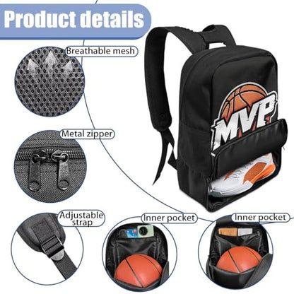 Basketball Backpack With Separate Ball Compartment And Shoes Fit Basketball Volleyball Football - color: MVP Basketball