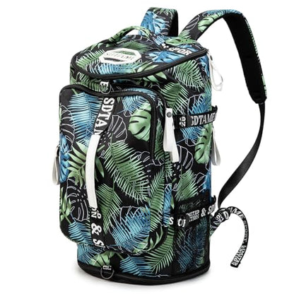 Gym Duffle Bag Backpack with Shoe Compartment,4 ways Travel Backpack for Women and Men,Multi-Functional Weekender bag with Waterproof Layer&Laptop Compartment for Fitness, Travel,Camping - color: Bronze