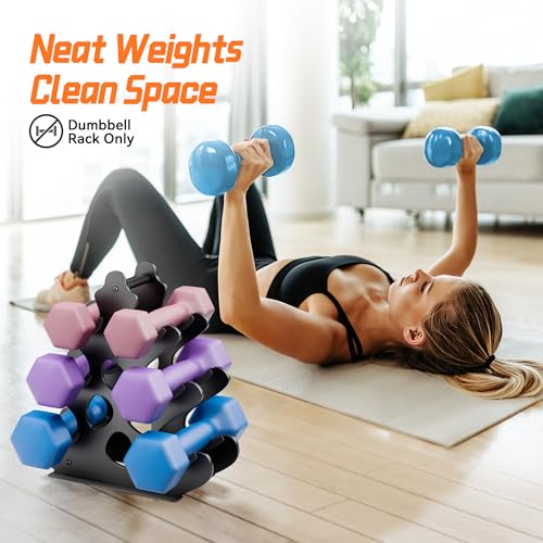 4 Tier Dumbbell Rack, Weight Rack For Home Gym, Dumbbell Stand for Free Weights - size: 3 tier