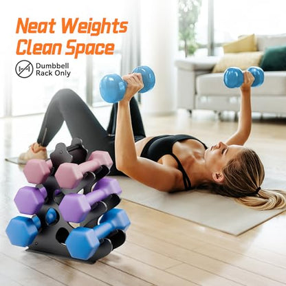 4 Tier Dumbbell Rack, Weight Rack For Home Gym, Dumbbell Stand for Free Weights - size: 3 tier