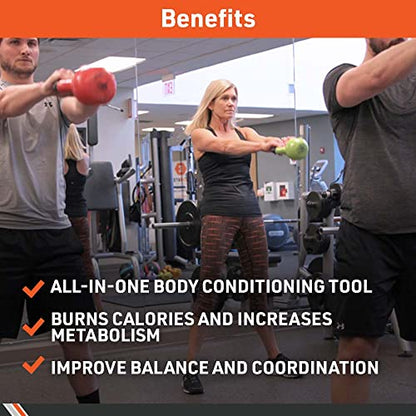 Body Sport Cast Iron Vinyl Coated Kettlebells – Kettlebell for Weight Lifting – Strength Training Kettlebell – Professional Fitness for Gym & At Home - style: 40-pound