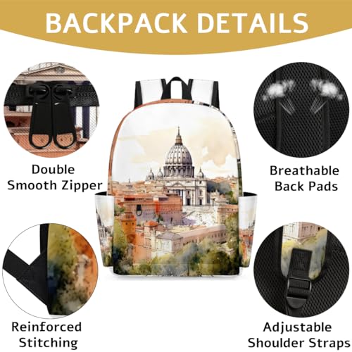 QsirBC Small Travel Backpack City Fun Style Casual Daypack Backpacks Lightweight Waterproof College Bookbags for Women Gift