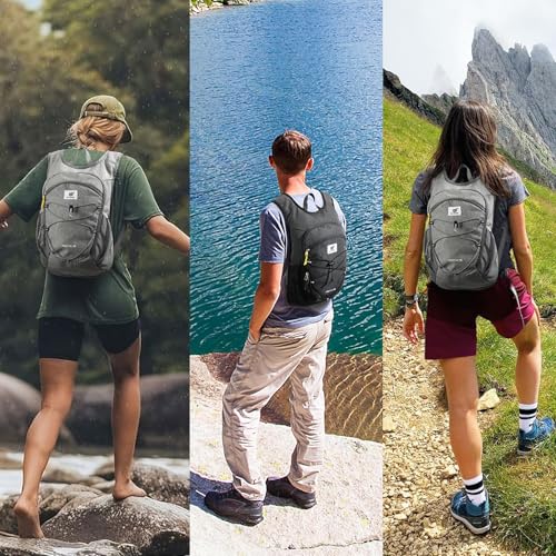 SKYSPER 15L/20L Foldable Hiking Backpack Lightweight Packable Travel Daypack with Chest Strap Small Folding Pack for Walking - color: Green, size: 15l