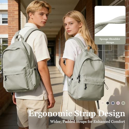 Lightweight Basic Backpack For High School,College Bookbag For Womens,Travel Laptop Backpacks For Teen Girls,School Bag Casual Daypack(Green) - color: A3-gree