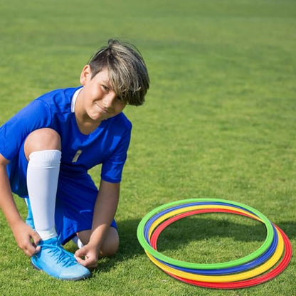 BESTonZON 4pcs Versatile Training Aid Soccer Agility Rings Plastic Training Circles for Enhanced Coordination Sports Performance