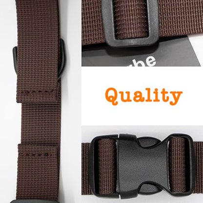 Backpack Chest Strap, Universal Add on Adjustable Sternum Strap, Chest Belt Replacement, with Heavy Duty Quick Release Buckle Clip, for Travel, Hiking, Camping, School - color: Brown