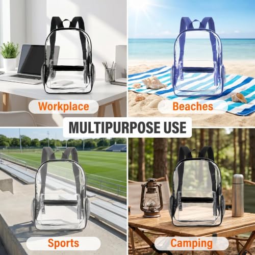 Bulk Pack Clear Backpack Transparent Backpack-1/3/24/48 pack - style: 17‘’stylish Pack