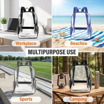 Bulk Pack Clear Backpack Transparent Backpack-1/3/24/48 pack - style: 17‘’stylish Pack