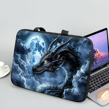 14 15 15.4 15.6 inch Laptop Handle Bag Computer Bag, Pouch Holder Notebook Sleeve Cover Soft Case Compatible for Dell,Lenovo,Toshiba HP, Asus Notebook-Blue Dragon - color: Blue Dragon