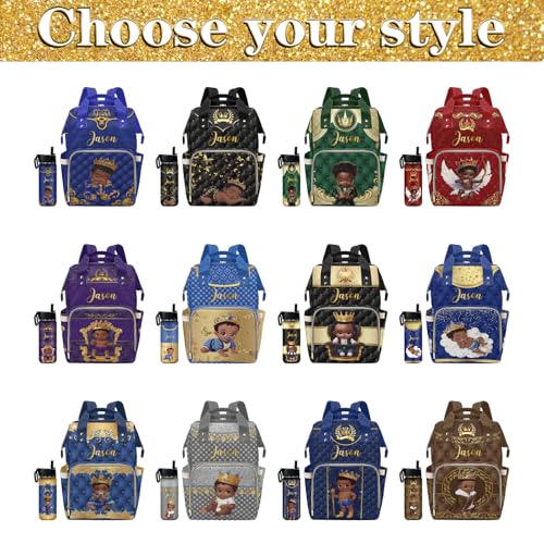 Newcos Personalized Diaper Bag with Name, Custom Monogram Backpacks Mommy Bag, Customized Baby Diaper Bag Backpack for Newborn Women Men Travel Nursing Bags Water Bottle for Mom Dad Christmas Blue - color: Patten 01