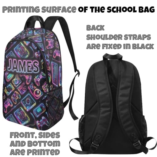 M YESCUSTOM Custom Backpack With Name, Personalized Backpacks For Boys, Customized Game Backpack, Personalized Bookbag Set Back to School Gift For Son Grandson - color: D12