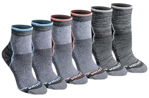 Eddie Bauer Women's Dura Dri Moisture Control 6-pair Quarter Socks - color: Charcoal Assorted Fr (6 Pairs)