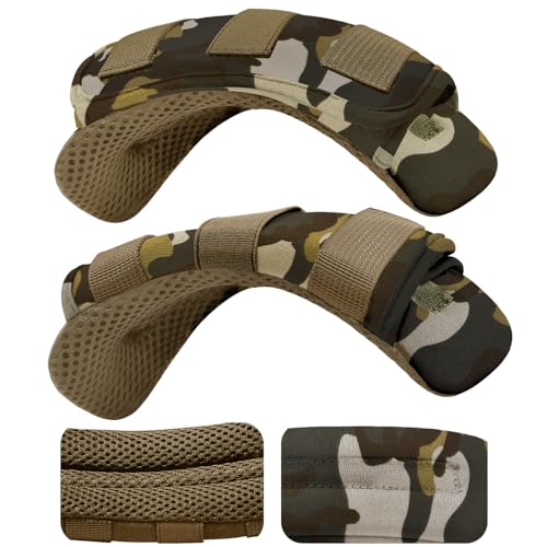 ZINMARK 2Pcs Thick Cushioned Shoulder Pads, Anti-Slip Design and Breathable Mesh Pads for Shoulder Strap,Soft and Comfortable - color: Camouflage Green
