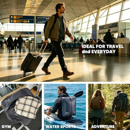 Travel Vacuum Bags backpack IPX8 Waterproof Reusable Compression Bags for Travel, Backpack & Suitcases,Home Storage, Seal Packing Cubes for Clothing (40L) - size: 40L