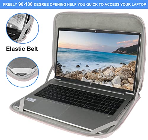 Laptop Sleeve Case 14 inch, Durable Shockproof Protective Computer Cover Flip Case Briefcase Carrying Bag Compatible with 14" HP, Lenovo, Asus, Acer, Notebook, Chromebook Computer, Pink - color: Pink, size: 14 Inch