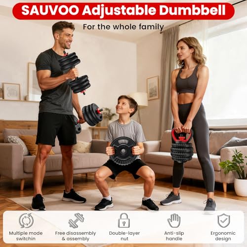 Adjustable Dumbbell Set, 22/33/45/70/90lbs Free Weight Set with Connector, 5-in-1 Dumbbell Set for Barbells, Kettlebells, Push up Stand, Weight Plate, Fitness Exercises for Home Gym Suitable Men/Women - color: 70LB(35LB Pair)
