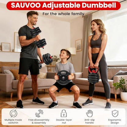Adjustable Dumbbell Set, 22/33/45/70/90lbs Free Weight Set with Connector, 5-in-1 Dumbbell Set for Barbells, Kettlebells, Push up Stand, Weight Plate, Fitness Exercises for Home Gym Suitable Men/Women - color: 70LB(35LB Pair)
