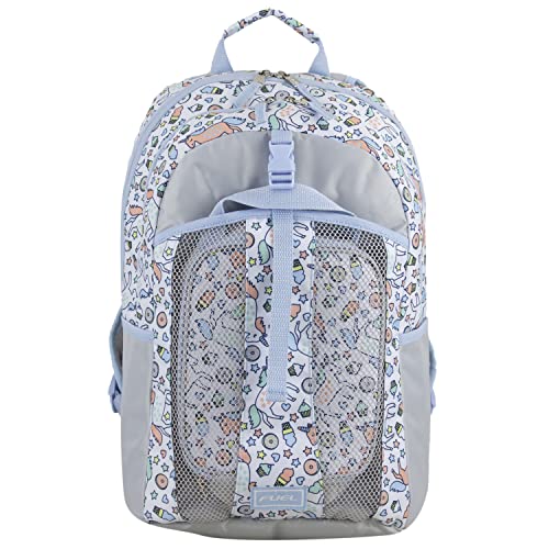 FUEL Lunch Backpack Set Teens Student Water Resistant Bookbag Bag Soft Reusable Insulated Cooler Lunch Box Thermal Travel Office Lunch Bag, Light Blue Magic Donuts - color: Magic Donuts