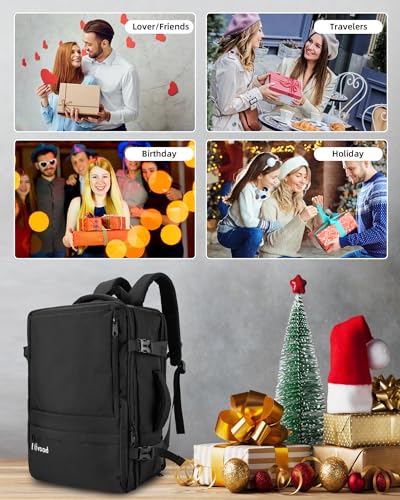 Large Travel Backpack for Men Women, 40L Carry On Backpack Flight Approved, 17.3 Inch Laptop Backpack, TSA Water Resistant Business Weekender Luggage Personal Item Bag